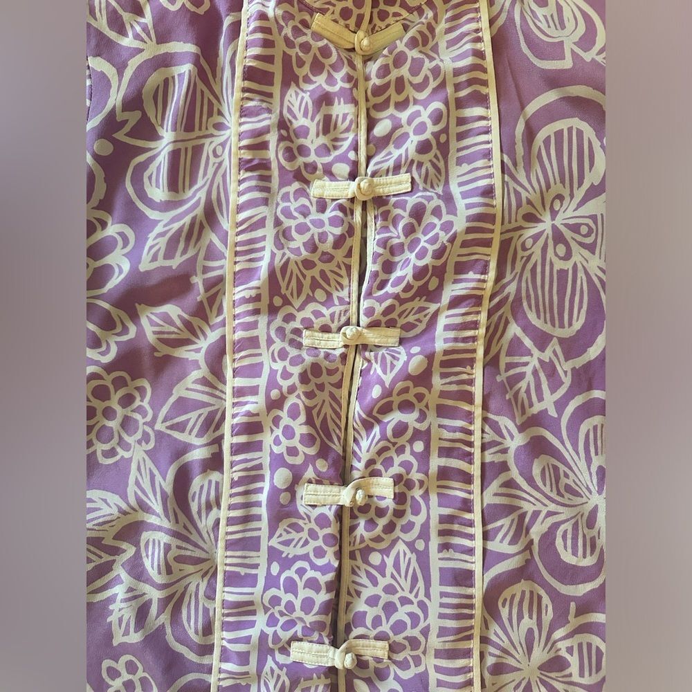 Bob Mackie Wearable Art Silk Blouse Set S - image 7